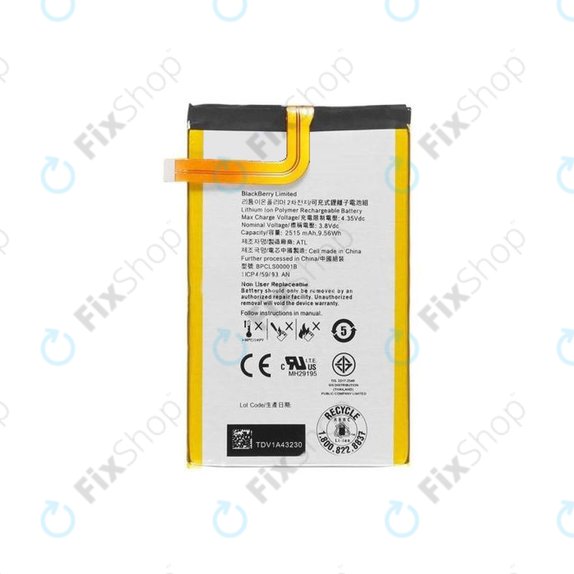 Bateria do Blackberry Classic Q20, BPCLS00001B, 2515mAh