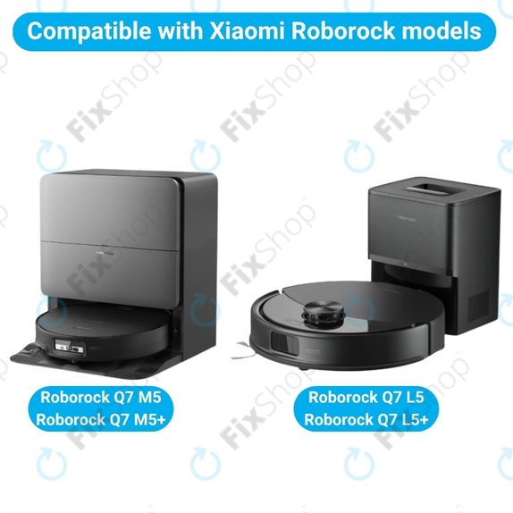 Zestaw części zamiennych do Xiaomi Roborock Q7 M5, Q7 M5+, Q7 L5, Q7 L5+ (2x Główna szczotka, 4x Filtr, 4x Szczotka boczna)