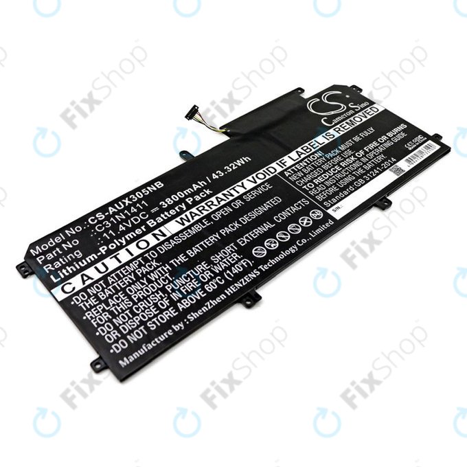 Bateria do Asus Zenbook UX305, 3800mAh, Li-Pol, 11.4V, C31N1411, HQ