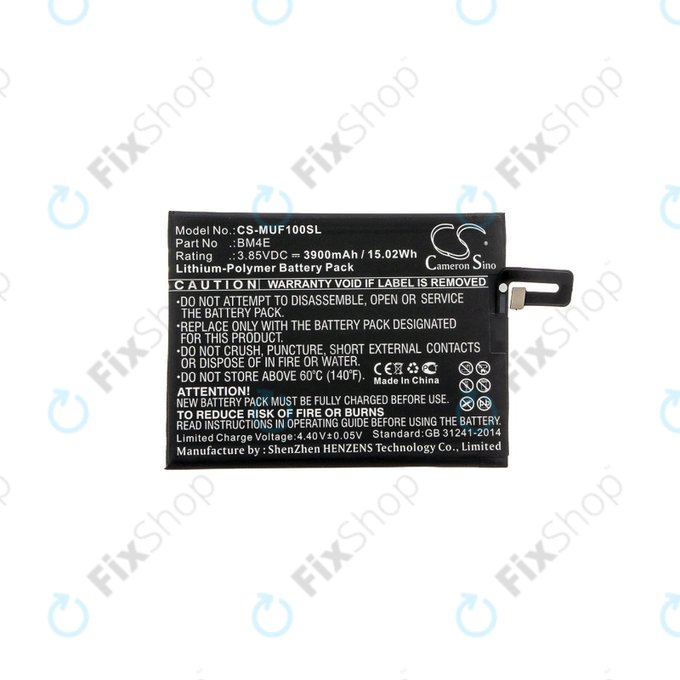 Bateria dla Pocophone M1805e10a, Pocophone Poco F1, 3900mAh, Li-Pol, 3.85 V, BM4E, HQ