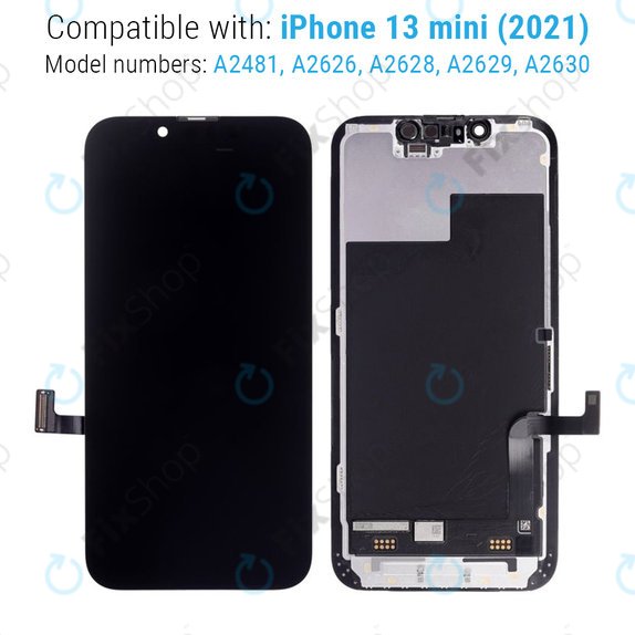 Wyświetlacz dla iPhone 13 Mini, Ekran dotykowy z ramką, Refurbished