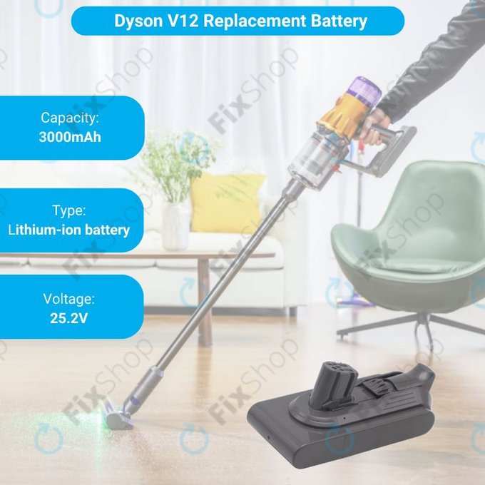 Bateria do Dyson V12, 965470-01, Li-Ion, 25.2V, 3000mAh