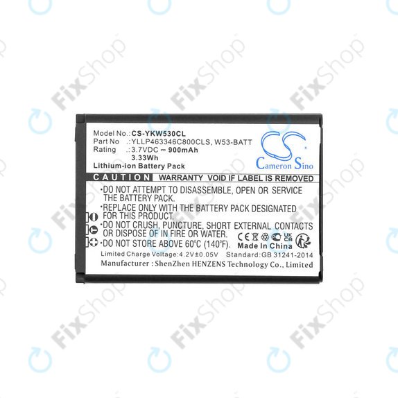 Bateria do Yealink W53, W53h, W78h, 900mAh, Li-Ion, 3.7V, W53-BATT, HQ