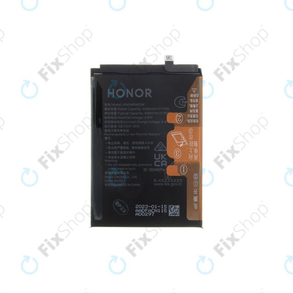 Bateria do Honor 90 Lite 5G, X8a, HB416594EGW, 4500mAh