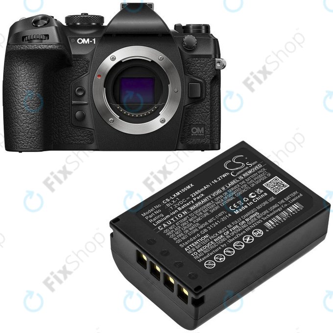 Bateria do Olympus OM SYSTEM OM-1, OM-1 Mirrorless, 2260mAh, Li-Ion, 7.2V, BLX-1, HQ