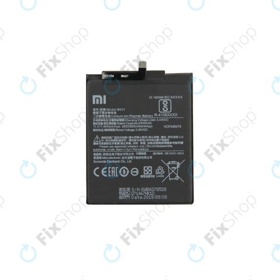 Bateria do Xiaomi Redmi 6, 6A, BN37, 3000mAh, 46BN37W02093, 46BN37A06003, Genuine Service Pack