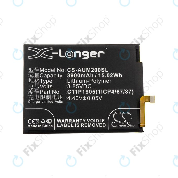 Bateria do Asus Zenfone Max M2, 3900mAh, Li-Pol, 3.85V, C11P1805 (1ICP4/67/87), HQ