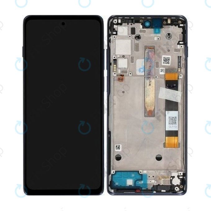 Wyświetlacz do Motorola Moto G200 XT2175, Ekran dotykowy z ramką, 5D68C20181, Stellar Blue, Genuine Service Pack