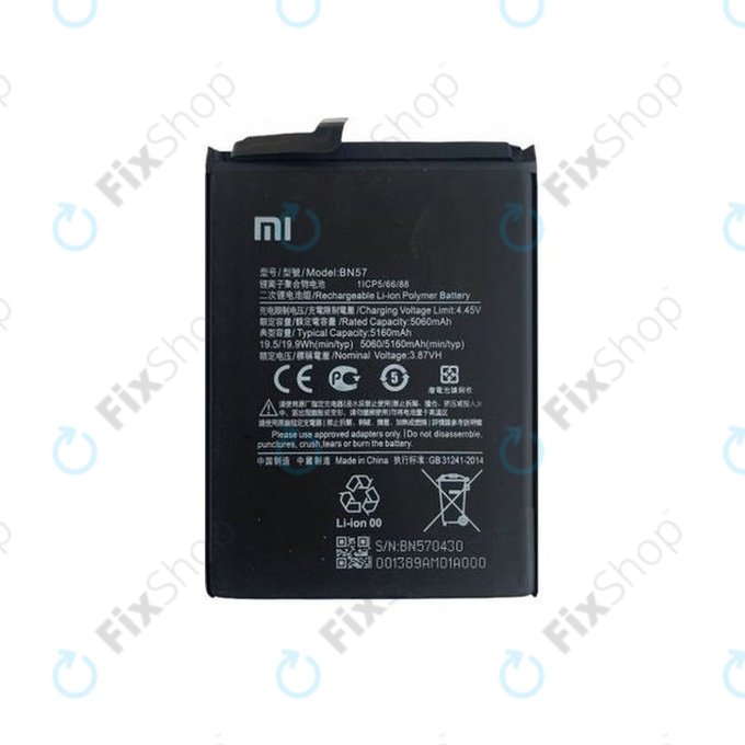 Bateria do Xiaomi Poco X3 NFC, X3 Pro, BN57, 5160mAh, 460200003J1G, Genuine Service Pack