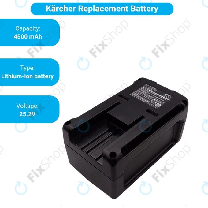 Bateria do Kärcher BV 5/1, BP, T 9/1 BP, EF426, BV 5/1 Bp, Li-Ion, 25,2V 4500mAh, HQ
