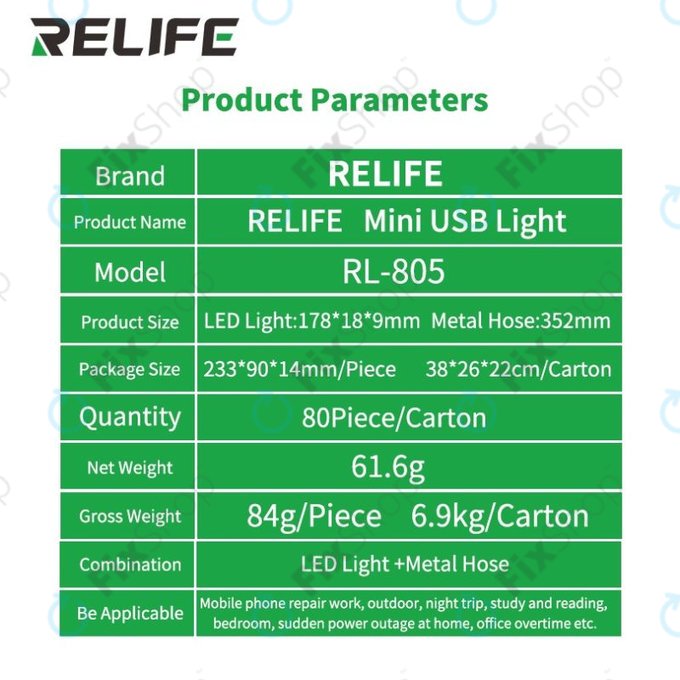 Mini lampka LED USB, Relife RL-805
