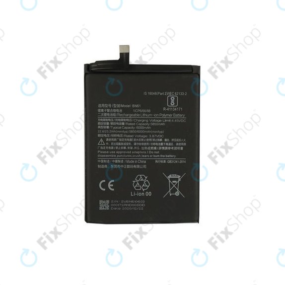 Bateria do Xiaomi Poco X3, X3 NFC, X3 Pro, BN57, BN61, 5160mAh