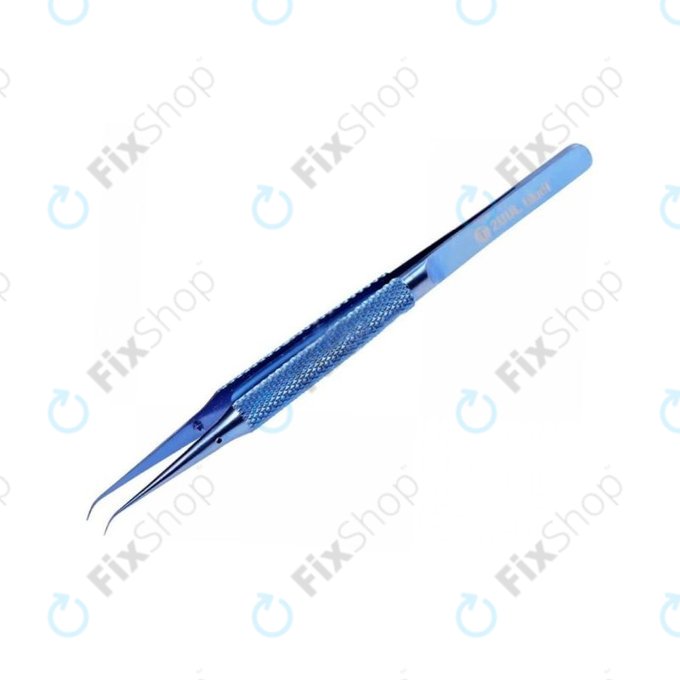 Pęseta z tytanu z zakrzywioną głowicą do precyzyjnego łączenia drutów, 0.1mm, 2UUL BlueT