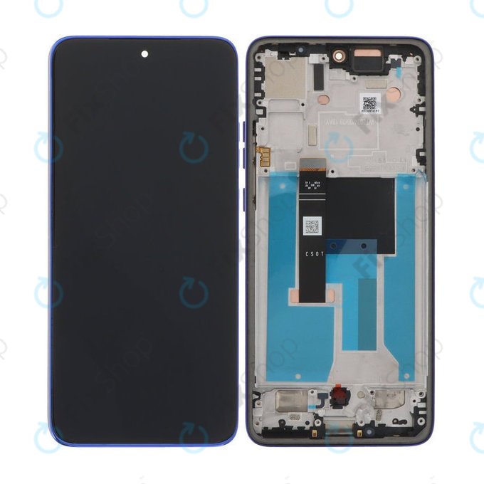 Wyświetlacz OLED do Motorola Edge 50 Neo, Ekran dotykowy z ramką, Nautical Blue