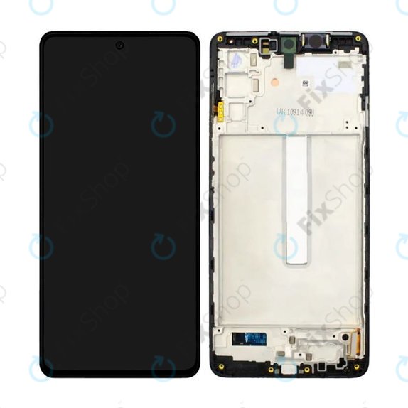 Wyświetlacz do Samsung M52 5G M526B, Ekran dotykowy z ramką, Czarny, Black, TFT