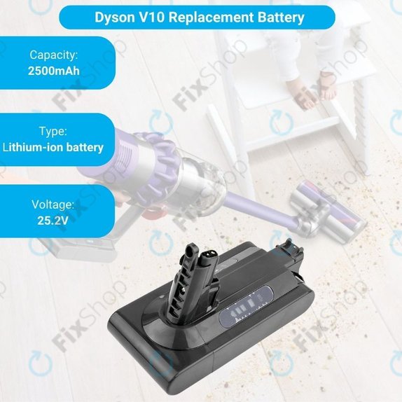 Bateria do Dyson V10, 969352-02, SV12, 206340, Li-Ion, 25,2V 2500mAh, HQ