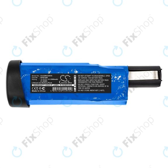 Bateria do Shark WV200UK, WV200, WV201, WV205, WV220, Ion W1 Cord, 2500mAh, Li-Ion, 10.8V, XFBT200, HQ