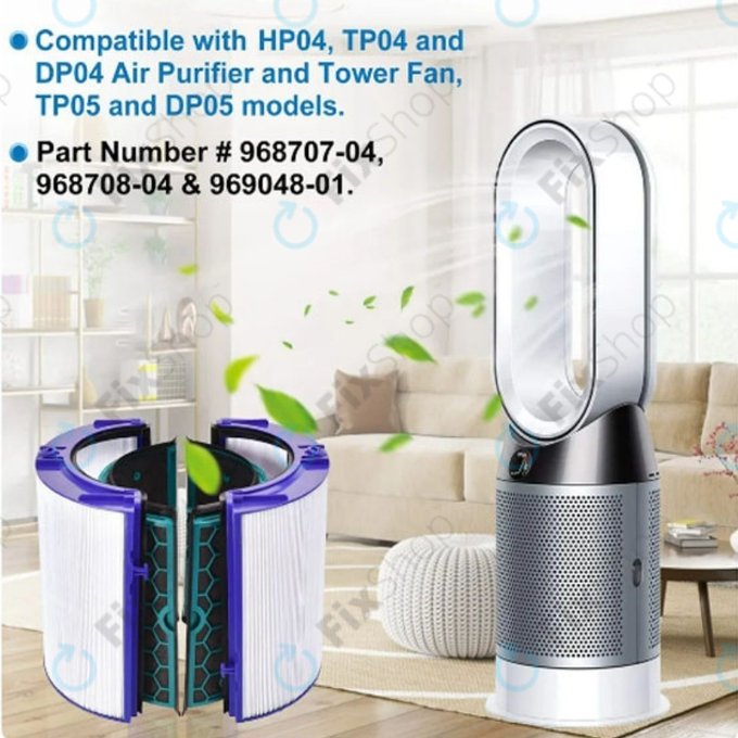 Zestaw filtrów (HEPA + Węgiel aktywny) do Dyson Pure Hot+Cool, Pure Cool