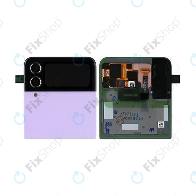 Wyświetlacz (External) do Samsung Z Flip 4 F721B, Ekran dotykowy z ramką, GH97-27947B, Bora Purple, Genuine Service Pack