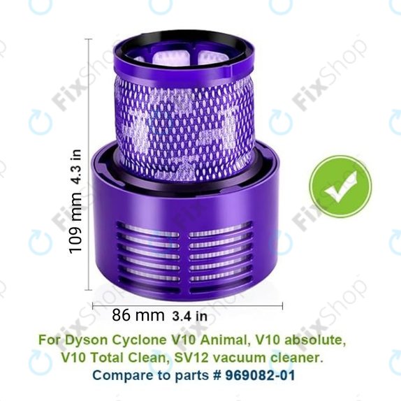 Filtr przeciwpyłowy do Dyson V10