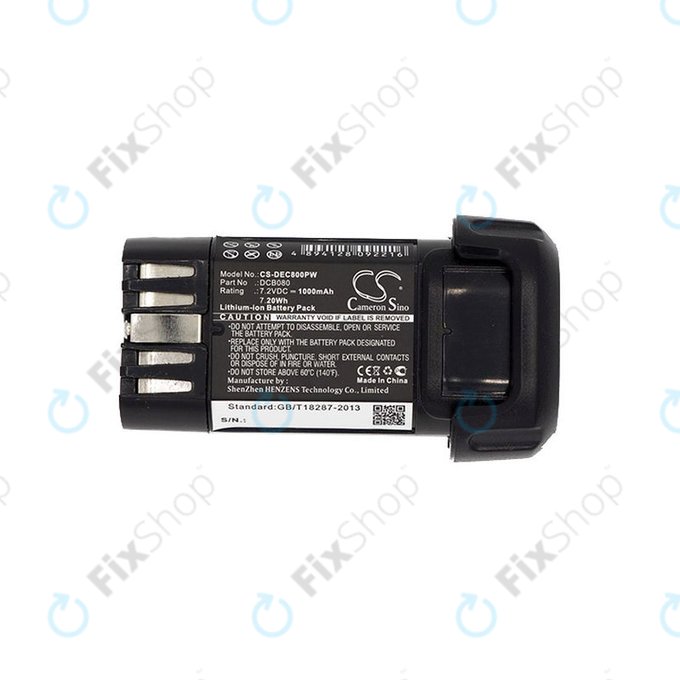 Bateria do Dewalt Dcb095, Dewalt Dcf680, 1000mAh, Li-Ion, 7.2V, DCB080, HQ
