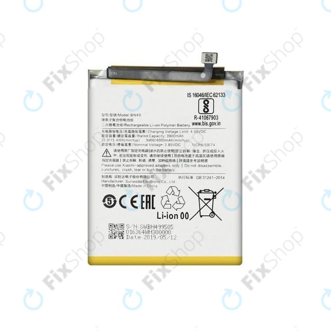 Bateria do Xiaomi Redmi 7A, BN49, 4000mAh