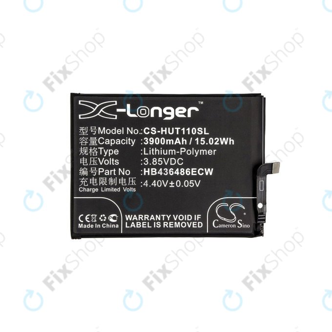 Bateria dla Huawei Mate 10 Lite, Honor View 20, 3900mAh, Li-Pol, 3.85 V, HB436486ECW, HQ
