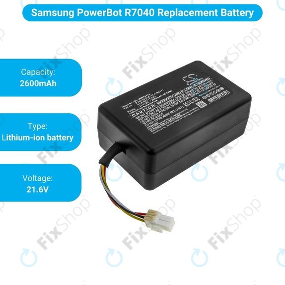 Bateria do Samsung PowerBot R7040, DJ96-00193E, VCA-RBT71, Li-Ion, 21,6V 2600mAh, HQ