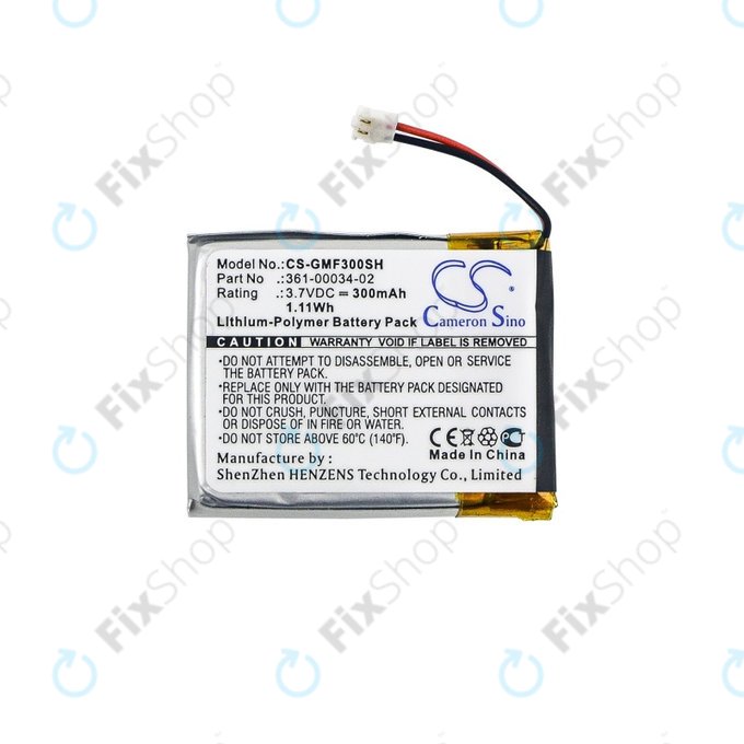 Bateria do Garmin Fenix 3, 3 HR, 361-00034-02, 300mAh, HQ