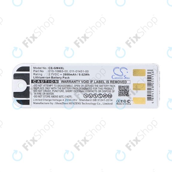Bateria do Garmin Zumo 400, 550, 2600mAh, Li-Ion, 3.7V, 010-10863-00, 011-01451-00, HQ
