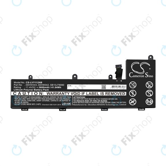 Bateria do Lenovo Yoga 11e, ThinkPad Yoga 11e ChromeBook 20, 3600mAh, Li-Pol, 11.4V, 00HW043, HQ