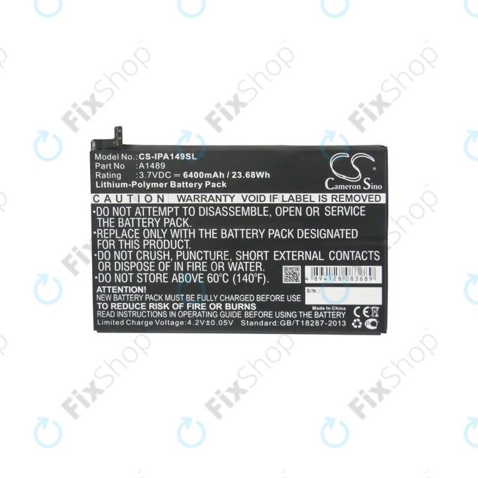 Bateria do iPad Mini 2, Mini 3, A1489, A1512, 6400mAh, HQ