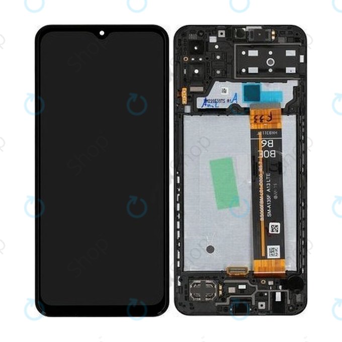Wyświetlacz do Samsung M13 M135F, Ekran dotykowy z ramką, GH82-29132A, GH82-29133A, Genuine Service Pack