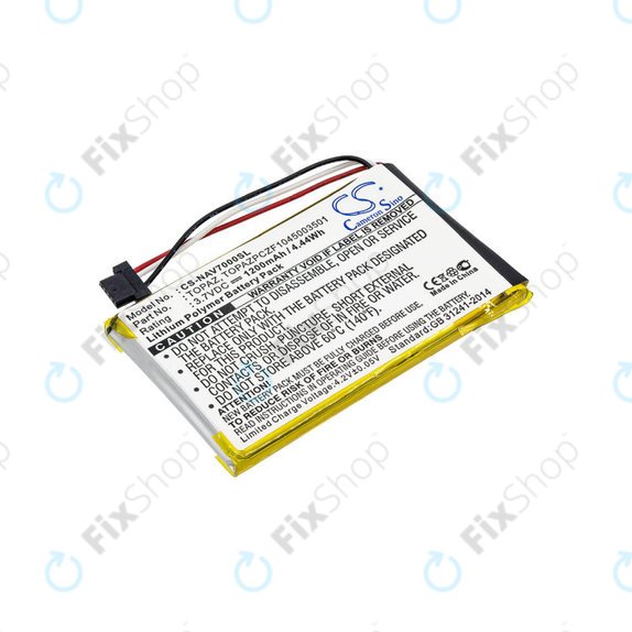 Bateria do Navigon 70, 1200mAh, Li-Pol, 3.7V, Topaz, HQ