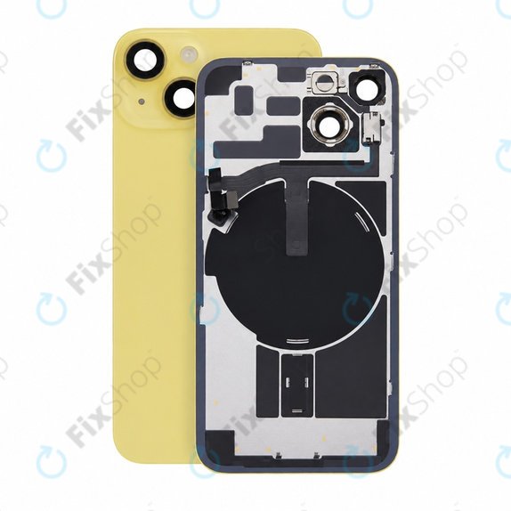 Szkło tylnej obudowy do iPhone 14, Yellow, Pulled A