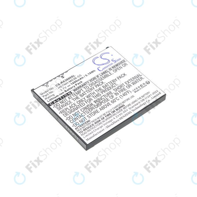 Bateria do HP Compaq iPAQ rx3000, rx3115, rx3700, hx2110, hx2790, 1400mAh, Li-Ion, 3.7V, HSTNH-M03B-SS, HQ