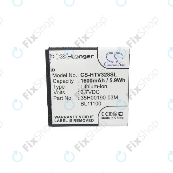 Bateria do HTC Desire X, Desire V, 1600mAh, Li-Ion, 3.7V, 35H00190-03M, HQ