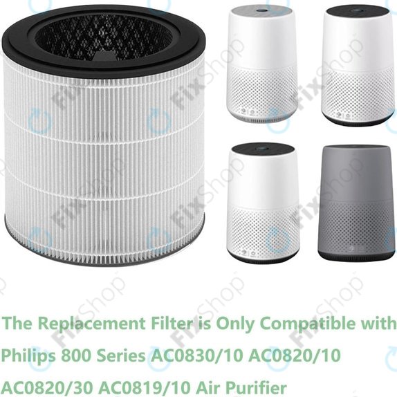 Filtr HEPA 3-w-1 (Węgiel aktywny) do Philips 800-series, AC0830/10, AC0820/10, AC0820/30, AC0819/10