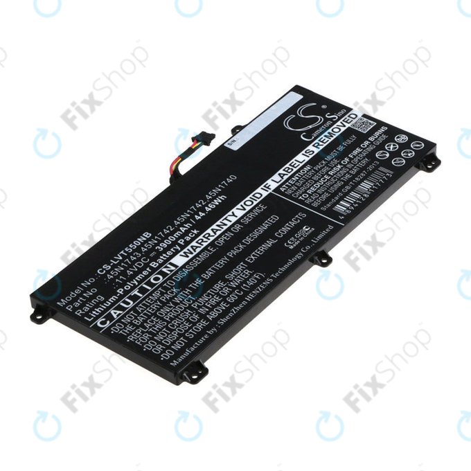 Bateria do Lenovo ThinkPad T550, T560, W550, 3900mAh, Li-Pol, 11.4V, 45N1743, HQ