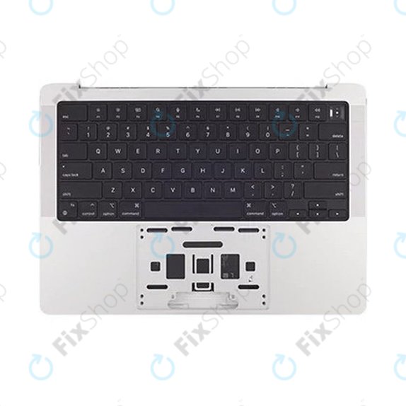 Górna rama klawiatury do MacBook Pro 14", A2442 (2021), A2779 (2023), z klawiaturą US i baterią, Silver, 661-21973, Genuine Apple