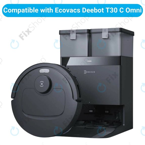 Zestaw części zamiennych do Ecovacs Deebot T30C Omni (2x Główna szczotka, 4x Filtr, 4x Szczotka boczna, 8x Ściereczka mopująca, 4x Worek na kurz)