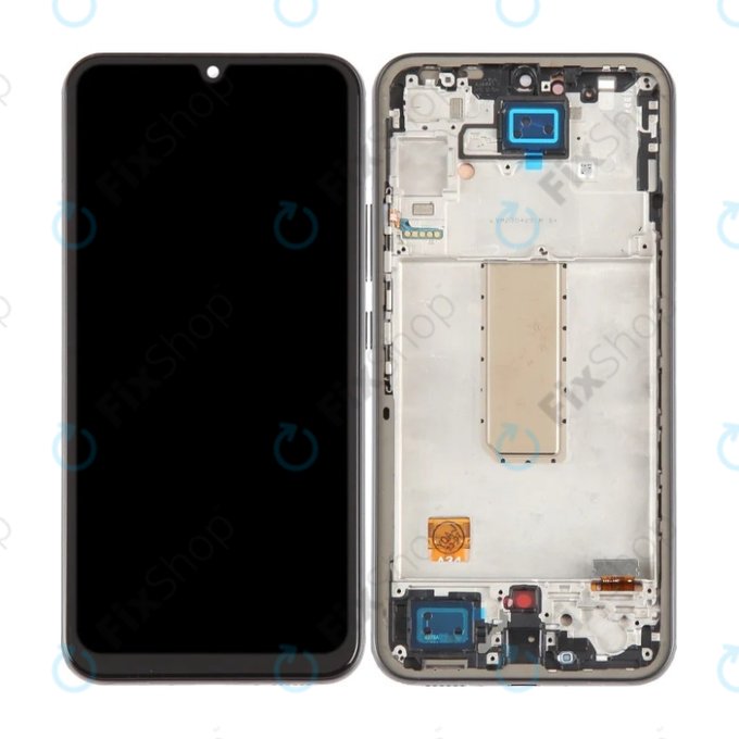 Wyświetlacz OLED do Samsung A34 5G A346B, Ekran dotykowy z ramką, Czarny, Black