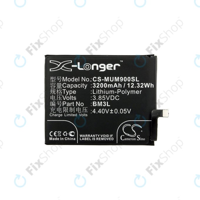 Bateria dla Xiaomi Mi 9, 3200mAh, Li-Pol, 3.85 V, BM3L, HQ