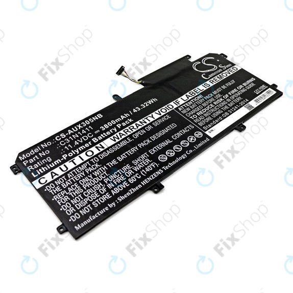 Bateria do Asus Zenbook UX305, 3800mAh, Li-Pol, 11.4V, C31N1411, HQ
