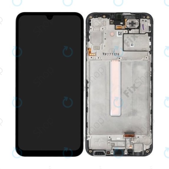 Wyświetlacz do Samsung A25 A256B, Ekran dotykowy z ramką, GH82-33214A, Czarny, Black, Genuine Service Pack