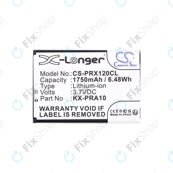 Bateria do Panasonic KX-PRX110, 120, 150, 1750mAh, Li-Ion, 3.7V, KX-PRA10, HQ