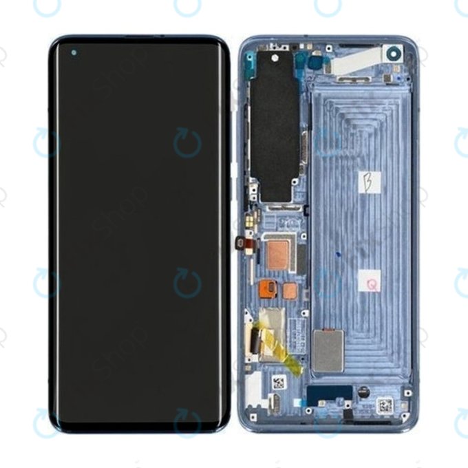 Wyświetlacz do Xiaomi Mi 10, Ekran dotykowy z ramką, 56000500J200, Twilight Grey, Genuine Service Pack