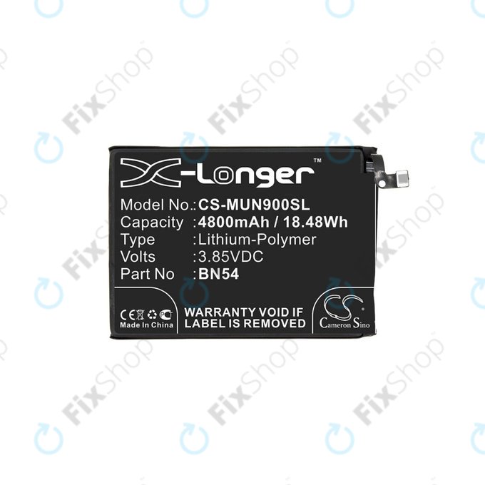 Bateria dla Xiaomi Redmi 9 M2004J19G, 4800mAh, Li-Pol, 3.85 V, BN54, HQ