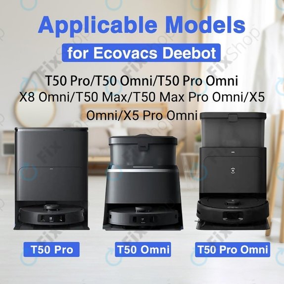 Szczotka boczna, 2 szt. do Ecovacs Deebot T50 Omni, T50 Pro Omni, X8 Omni, T50 Max, T50 Max Pro Omni, X5 Omni, X5 Pro Omni