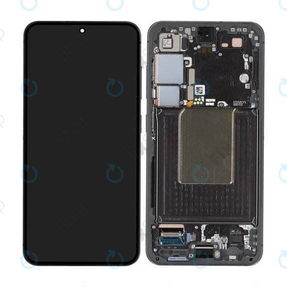 Wyświetlacz OLED do Samsung S24 S921B, Ekran dotykowy z ramką, Onyx Black
